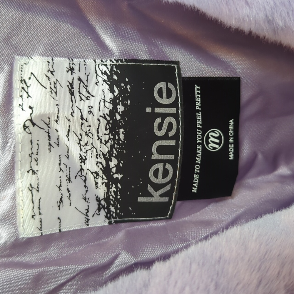 Kensie, Lilac /Lavender,Faux Fur Jacket. Medium - Picture 2 of 13